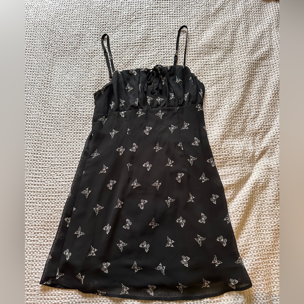 H & M summer dress butterfly pattern bustier